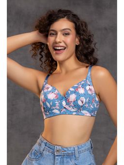 Chelvet - Women's Lightly Padded Wireless Medium Coverage Bra | Printed Everyday Support & Shape