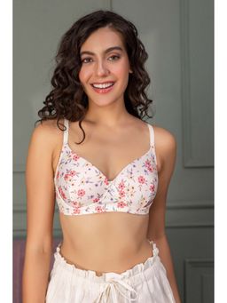 Chelvet - Women's Lightly Padded Wireless Medium Coverage Bra | Printed Everyday Support & Shape