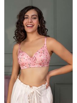Chelvet - Women's Lightly Padded Wireless Medium Coverage Bra | Printed Everyday Support & Shape