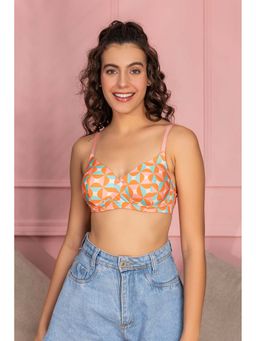 Chelvet - Women's Lightly Padded Wireless Medium Coverage Bra | Printed Everyday Support & Shape