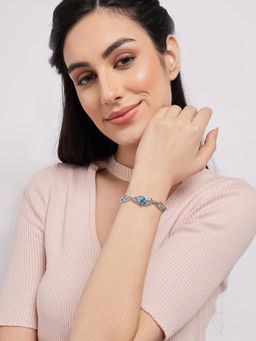 Sohi - Women Heart Tennis Bracelet - Blue