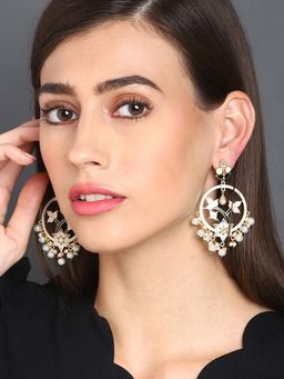 Sohi - Women Flora Drop Earrings - White