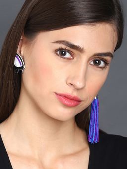 Sohi - Women Evil Eye Drop Earrings - Blue