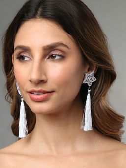 Sohi - Women Celestial Drop Earrings - White