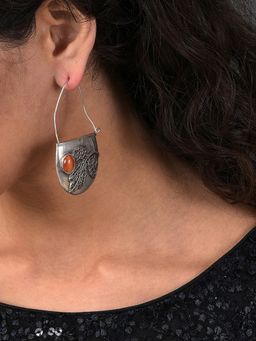 Sohi - Women Leaf Orange Drop Earrings