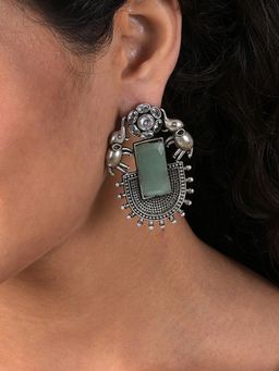 Sohi - Women Elephant Stud Earrings - Blue