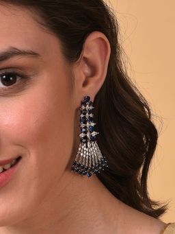 Sohi - Women Crystal Drop Earrings - Blue