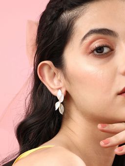 Sohi - Silver Plated Designer Stone Party Drop Earring For Women