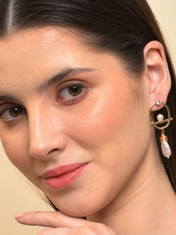 Sohi - Women Pearl Drop Earrings - White