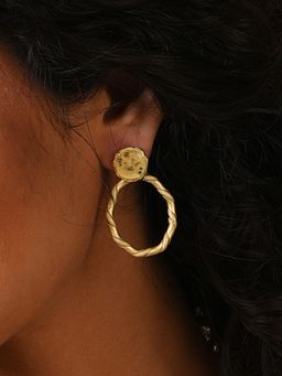 Sohi - Gold Plated Designer Drop Earring