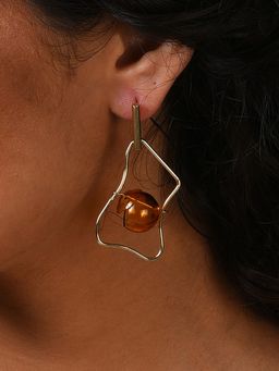 Sohi - Gold Plated Designer Drop Earring