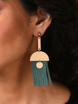 Sohi - Gold Plated Designer Drop Earrings