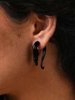 Sohi - Trendy Designer Black Drop Earrings