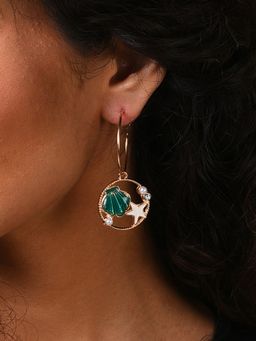 Sohi - Gold Plated Designer Drop Earrings