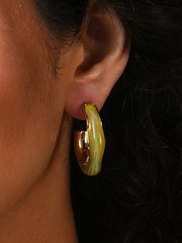 Sohi - Gold Plated Designer Drop Earrings