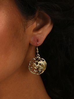 Sohi - Gold Plated Designer Drop Earrings