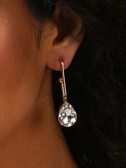 Sohi - Gold Plated Designer Stone Drop Earring