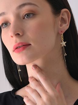 Sohi - Gold Plated Designer Stone Drop Earring