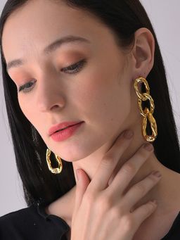 Sohi - Gold Plated Designer Drop Earring