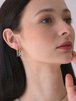 Sohi - Gold Plated Designer Stone Drop Earrings