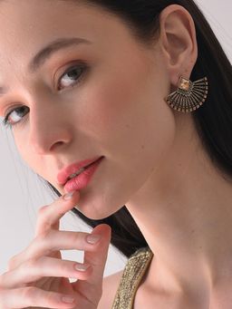 Sohi - Gold Plated Designer Drop Earrings