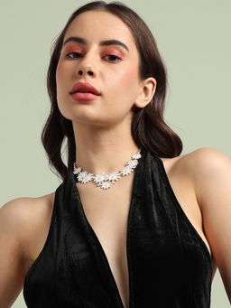 Sohi - Metallic Sunflower White Necklace