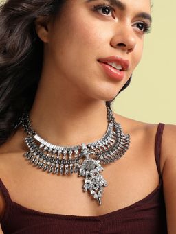 Sohi - Maxi Metallic Crystal Necklace