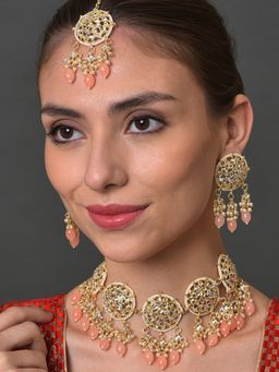Sohi - Kundan Gold Plated Jewellery Set
