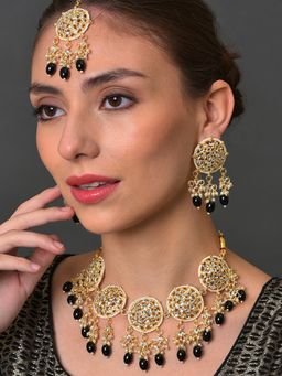 Sohi - Kundan Gold Plated Jewellery Set