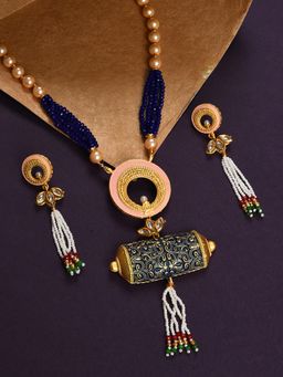 Sohi - Gold Plated Pearls Beaded Jewellery Set