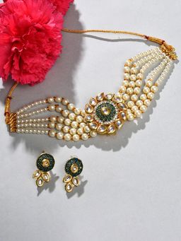 Sohi - Green Pearl Jewellery Set