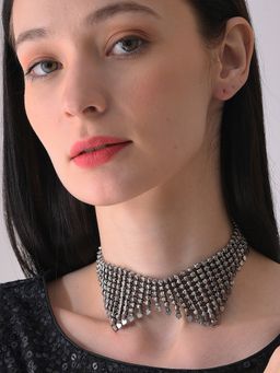 Sohi - Silver Plated Designer Necklace