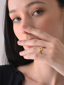 Sohi - Gold Plated Designer Ring