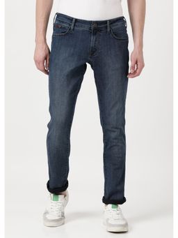 Wrangler - Men Skanders Navy Blue Slim Jeans