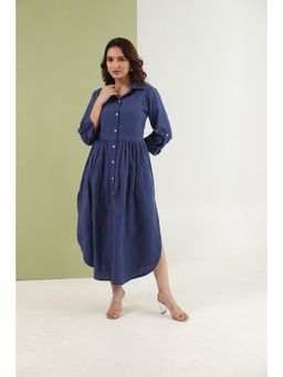 Sugnaa - Women Linen A-Line Maxi Dress