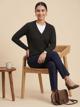 CAYMAN - Women Cable Knit Woollen Cardigan