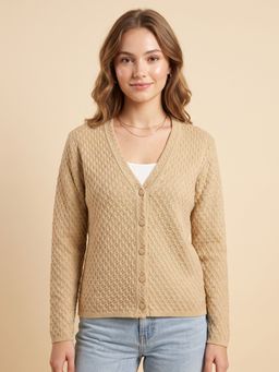 CAYMAN - Women Cable Knit Woollen Cardigan