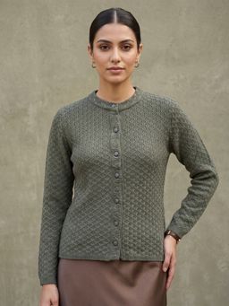 CAYMAN - Women Cable Knit Woollen Cardigan