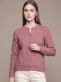 CAYMAN - Women Cable Knit Woollen Cardigan