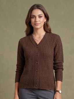 CAYMAN - Women Cable Knit Woollen Cardigan