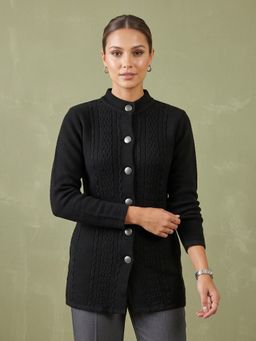CAYMAN - Women Cable Knit Woollen Cardigan