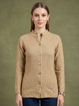 CAYMAN - Women Cable Knit Woollen Cardigan
