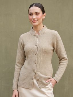CAYMAN - Women Cable Knit Woollen Cardigan