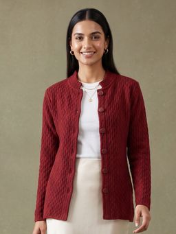 CAYMAN - Women Cable Knit Woollen Cardigan