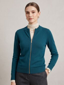 CAYMAN - Women Self Design Woollen Cardigan