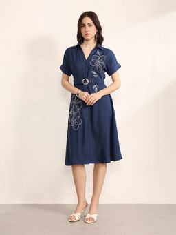 Kazo - Concord Midi Dress With Belt