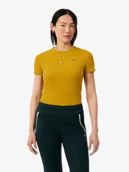 Lacoste - Slim Fit Ribbed Cotton T-shirt