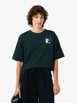 Lacoste - Oversized Embroidery Detail Jersey T-shirt