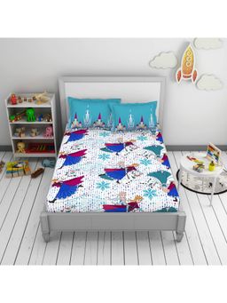 CORE Designed by SPACES - Frozen Cotton Machine Washable Great Value Double Bedsheet - Lt Green
