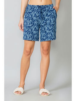 Van Heusen Woman Lingerie and Athleisure - Van Heusen Women Drawstring Waist & Functional Pocket Lounge Shorts - Blue